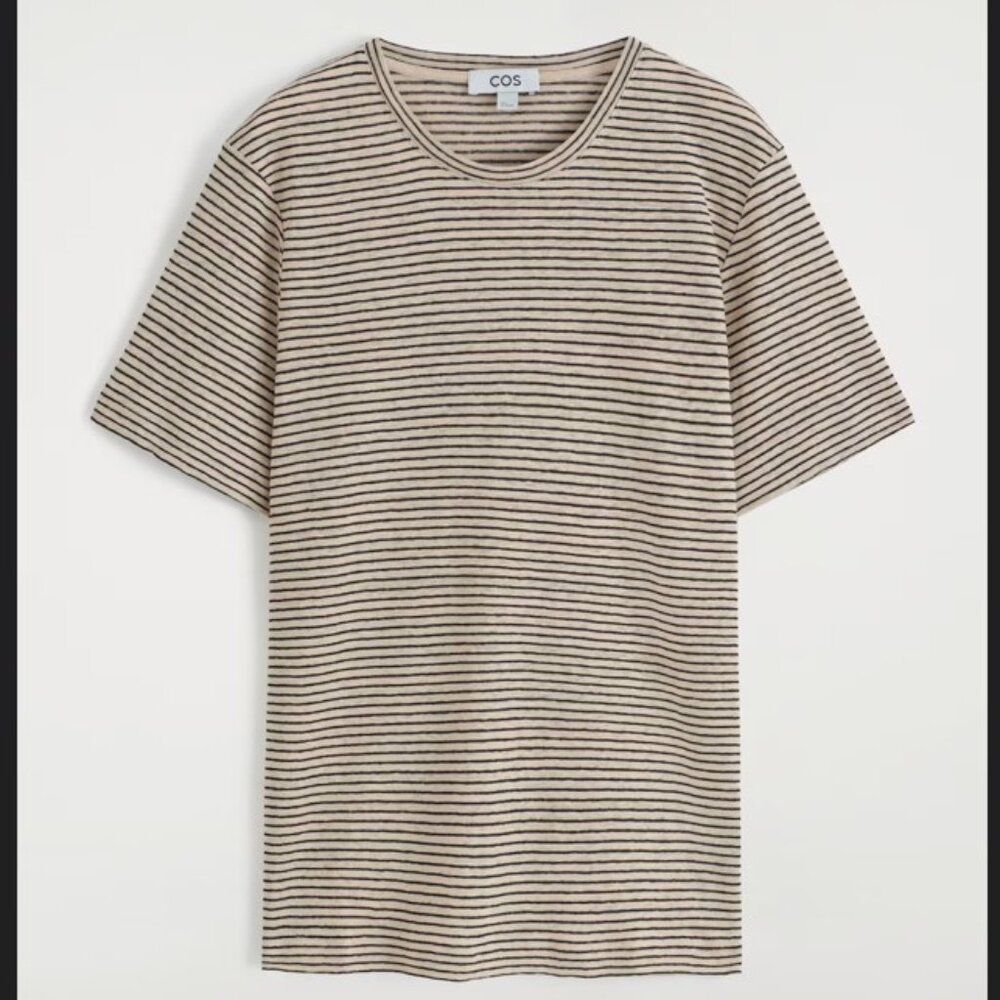 Cos CREW-NECK LINEN T-SHIRT, M - Picture 2 of 8
